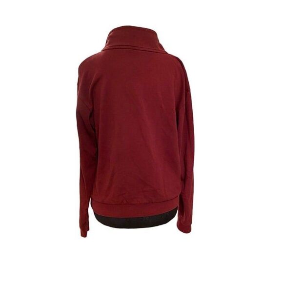Pink Quarter Zip Maroon sweatshirt (size small) - Picture 2 of 3